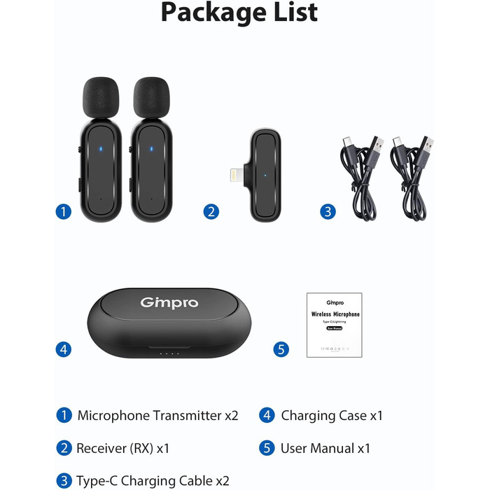 Мікрофон Lavalier Moman Handy Mini (Lightning) з шумозаглушенням та зарядним кейсом для iPhone, Vlog, Live-Streaming, YouTube, TikTok (жовтий)