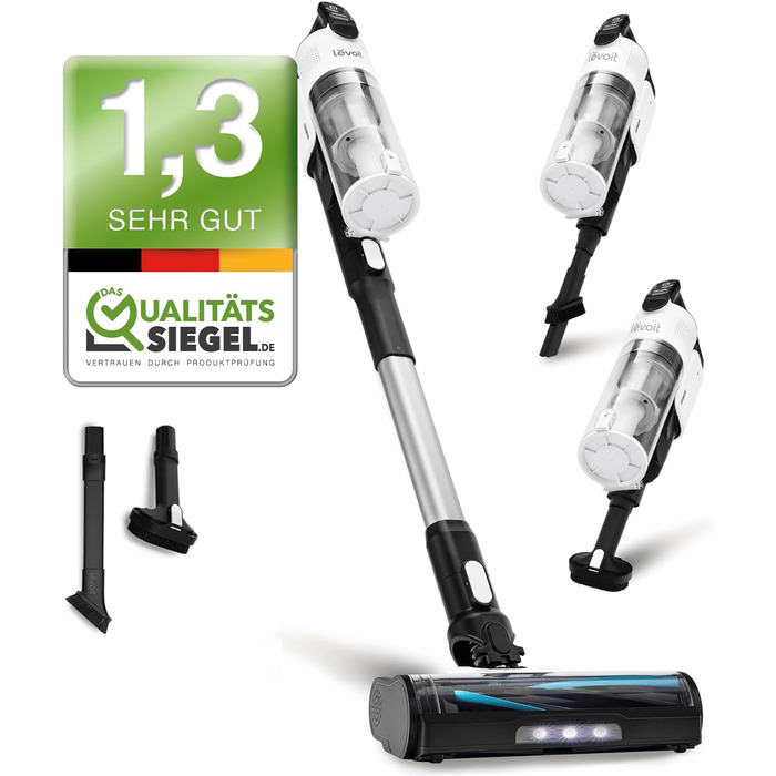 Бездротовий пилосос Levoit LVAC-200: 4-в-1, для дому та авто, фільтрація 99.9%, видалення шерсті тварин
