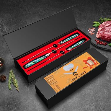 Ніж Santoku з дамаської сталі 18 см: преміум якість, VG-10 сталь, ручка з мушлі Абалоне, подарункова коробка