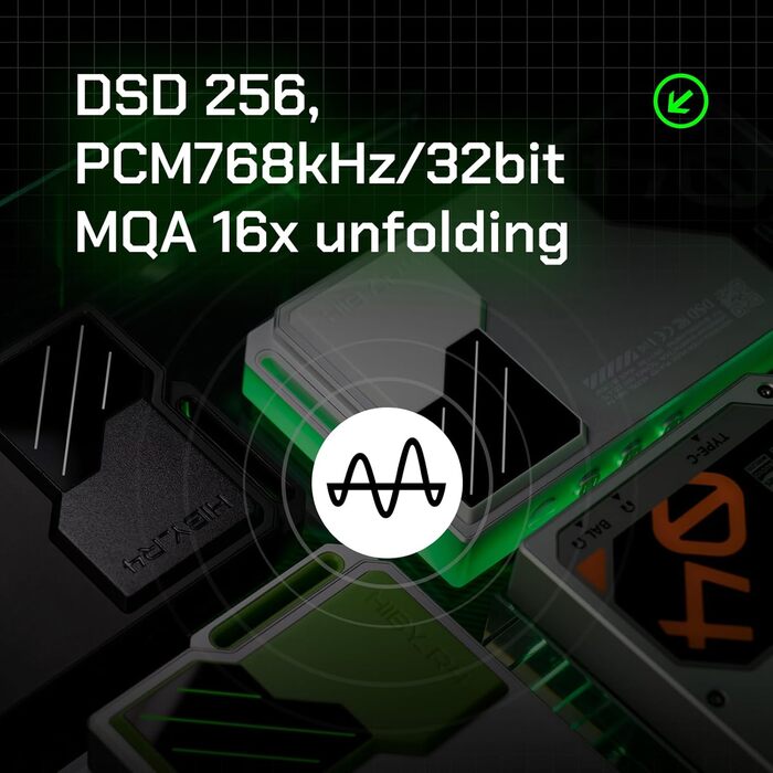 HiBy R4: Android MP3-плеєр з Bluetooth та Wi-Fi, 4DAC, 32GB, підтримка DSD, PCM, MQA, 4.4mm балансний вихід (Чорний)