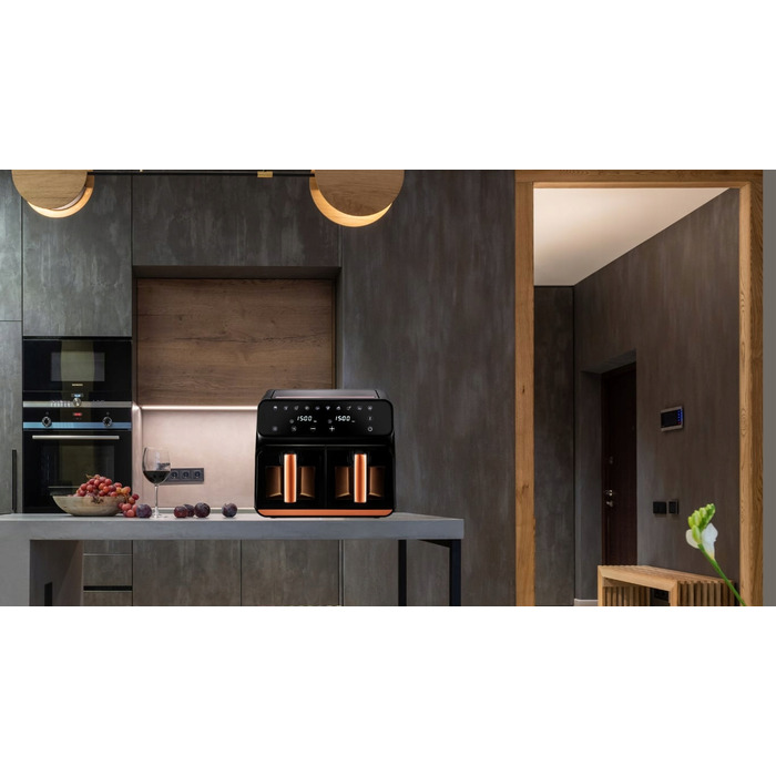 Аерофритюрниця AirDweller ADTJF3 2400 Вт, 9 л, чорно-золота