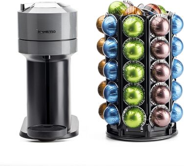 Тримач для капсул кави Bagoo Karussell для Nespresso Vertuo Line з центральним сховищем для додаткових капсул Nespresso Vertuo (40+)