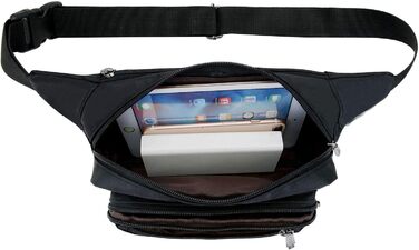 Водонепроникна поясна сумка для чоловіків та жінок, для спорту, бігу, піших прогулянок, велосипеда, з кишенькою для ножів та інструментів, чорна