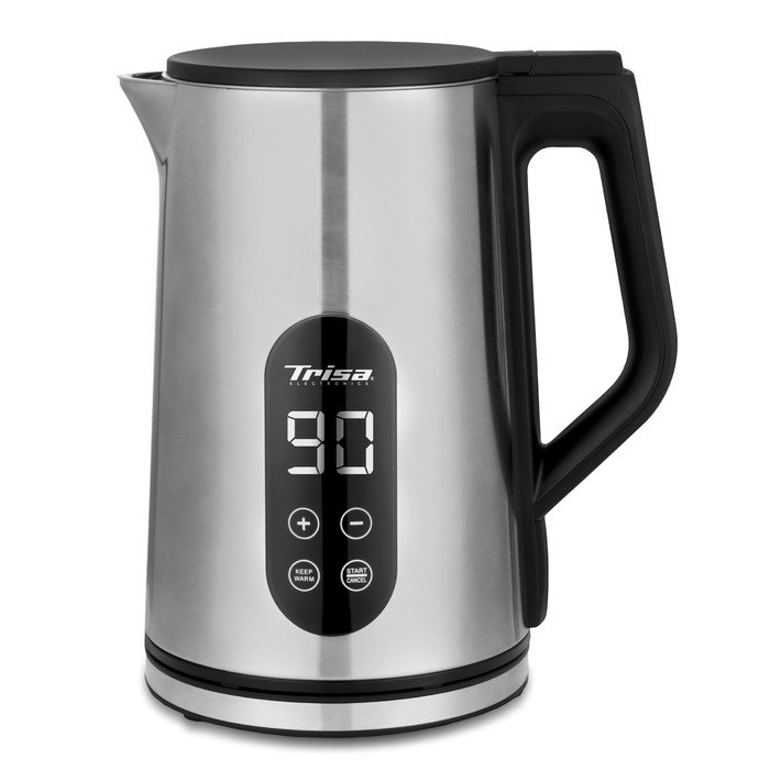 Електричний чайник Trisa Digital Boil з регулюванням температури 1.7л, нержавіюча сталь, з LED-дисплеєм та функцією підтримання тепла 4год