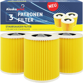 Фільтр для пилососа Kärcher (3 шт.), сумісний з WD3, WD2, WD 3, WD1, MV3, MV2, NT, KNT, K A SE, VC. Замінює 6.414-552.0, 6.414-772.0, 6.414-547.0. Фільтр для алергіків (3 шт.)