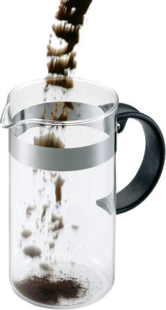 Френч-прес Bodum Bistro Nouveau 1 л, скло, чорний, для кави, підходить для миття в посудомийній машині