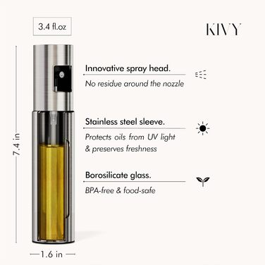 Розпилювач для олії KIVY (набір 2 шт, нержавіюча сталь полірована)