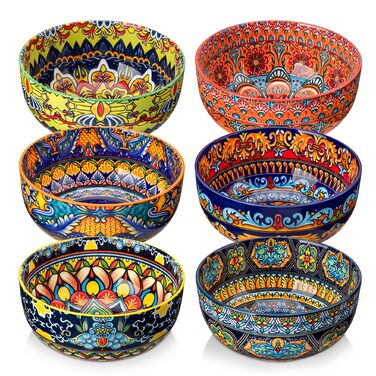 Набір з 6 порцелянових супових тарілок Vancasso (6x840мл) для мюслі, супу, салату, рамену, десерту та інших страв