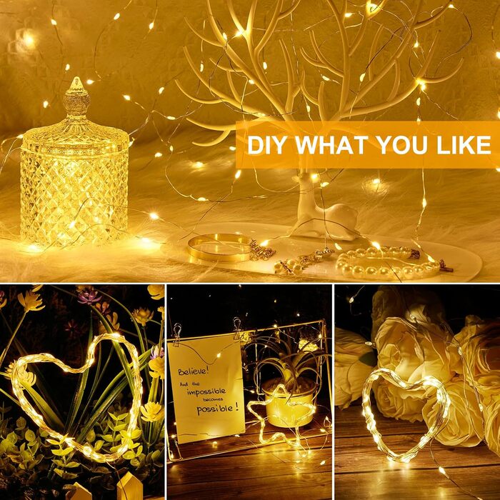 LED гірлянда світлодіодна 23м, 200 LED, струмова, водонепроникна, таймер, 8 режимів, для декору приміщень та вулиці, на Різдво, Великдень, вечірку, Кімнатна гірлянда, Кількість: 1 шт, Колір: Холодне біле світло