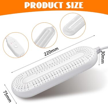 Електричний сушильник для взуття Herbst: 3 режими, таймер, антибактеріальний, для дитячого та гірськолижного взуття