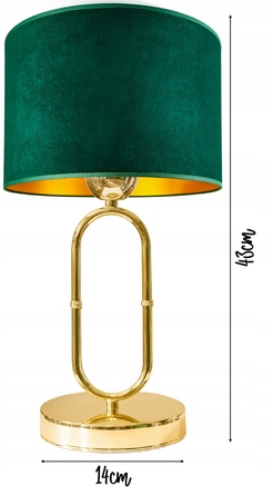 Настільна лампа Glimex Modern, зелений та жовтий кольори, 60 Вт