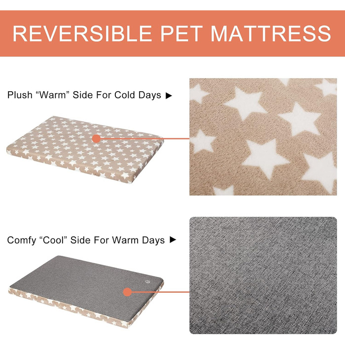 Крізь для собак, лежанка для собак, підстилка для собак, водонепроникна, 61x46x6.6 см, бежева