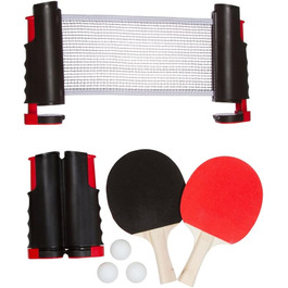 Набір для настільного тенісу Trademark Innovations Anywhere з ракетками та м'ячами (червоний)