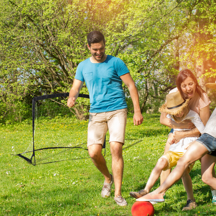 Relaxdays Pop-Up Football Goal with Bag