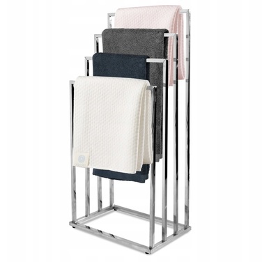 Підлоговий металевий стійка-вішак для рушників у ванну кімнату, 4 стріжні