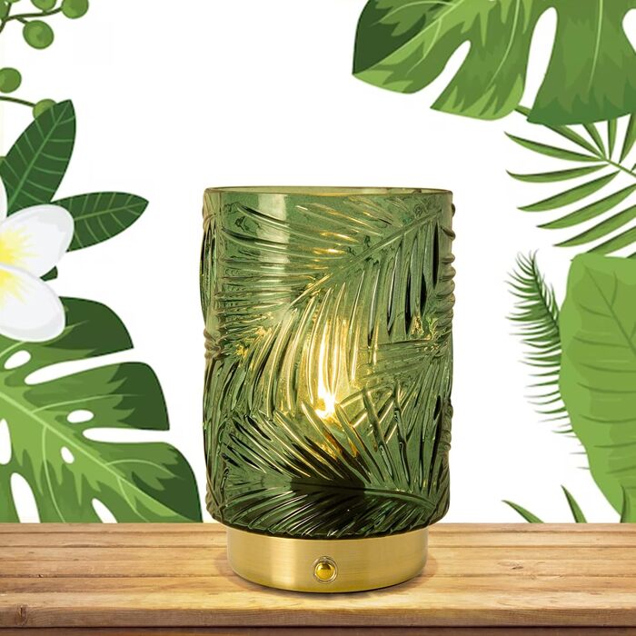 USB-лампа настільна акумуляторна LED, торгова марка MJ PREMIER, зелена, міні. Диммування, сенсорний вимикач, для дому та офісу