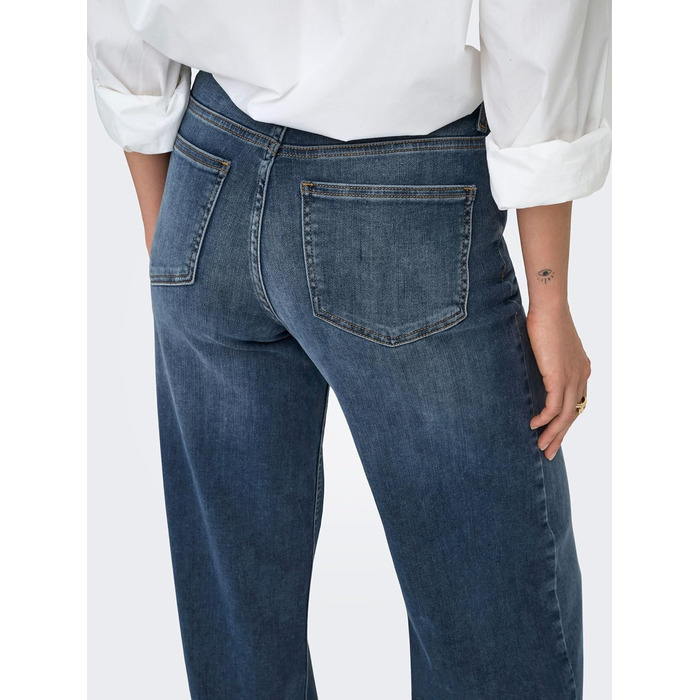 Джинси жіночі Only Madison з широкими штанинами, висока талія, колір Blue Black Denim (M/30L)