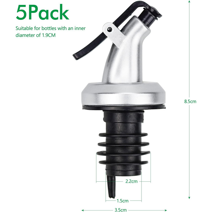 Виливники для пляшок XIALINBUY (5 шт.) з клапаном - для кухні, ресторану