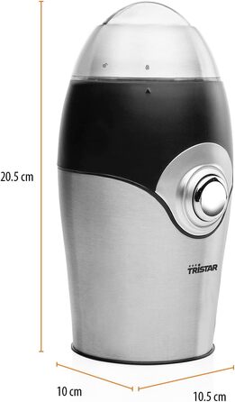 Електрична кавомолка Tristar KM-2270, 150 Вт, 70 г, 2 леза з нержавіючої сталі, на 10 чашок