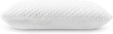 Mr. Sandman Ergonomic Pillow 40x80, Neck Pillow with 2 Pillowcases, Visco Pillow perfectly suitable for stomach sleepers, back sleepers, and side sleepers, Memory Foam Pillow