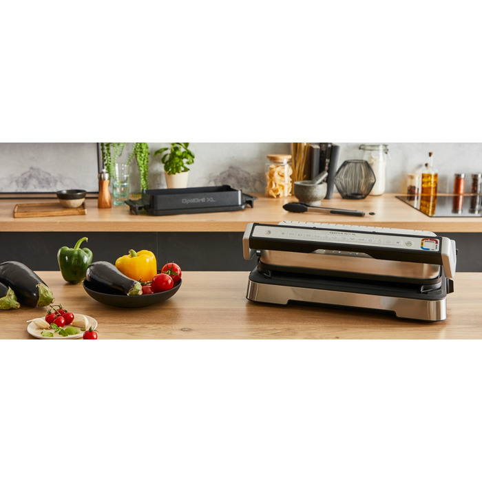 Електричний контактний гриль Tefal OptiGrill XL, розкладний, 2200 Вт