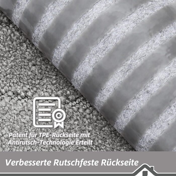 Килимки на сходи BEQHAUSE антиковзні, 22x70 см, сірі (15 шт.) - для дітей, літніх людей, домашніх тварин, машинне прання