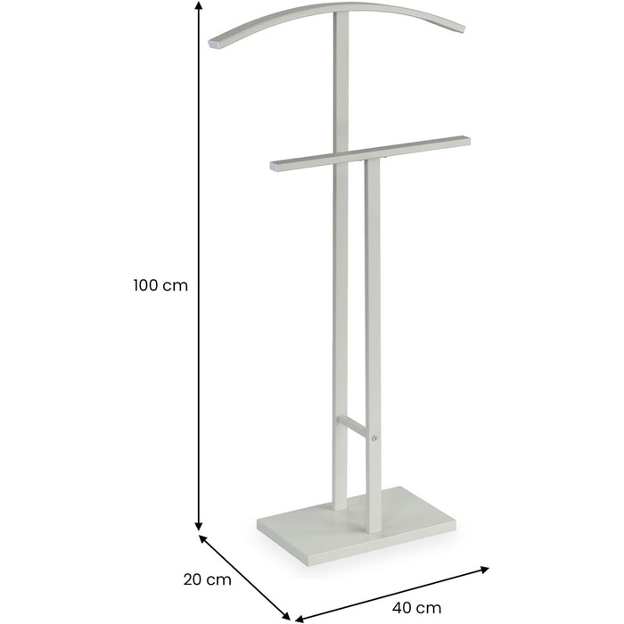 IDIMEX Metal Butler Scott, beige painted - elegant silent butler with trouser press, beautiful valet with clothes hanger