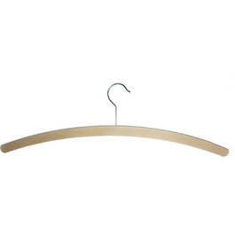 HAGSPIEL Clothes Hanger made of Beechwood, Simple Hanger raw, 42 cm long, very space-saving, with galvanized screw hook. Made in Austria (EU) (200, Standard raw)