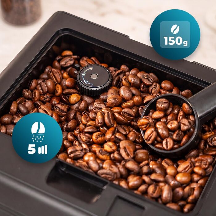 Кавомашина автоматична Cecotec Cremmaet Latte Art Elite 1500 Вт, 19 бар, керамічні жорна, 1.1л + 400мл, для капучино та лате