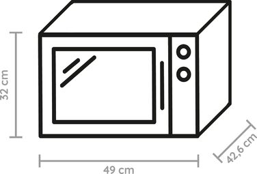 Мікрохвильова піч Bauknecht ExtraSpace Crisp MW 427 SL з грилем та функцією Crisp, 25 л, 800 Вт, срібна