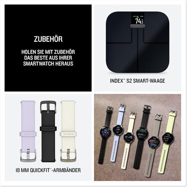 Розумний годинник Garmin Venu 4 - фітнес-трекер з AMOLED дисплеєм 1.4', до 12 днів роботи акумулятора, 80+ спортивних функцій, EKG, оцінка стану здоров'я, фітнес-тренер, функції для людей на інвалідних візках, телефонні дзвінки, ліхтарик (сірий/срібний/ла