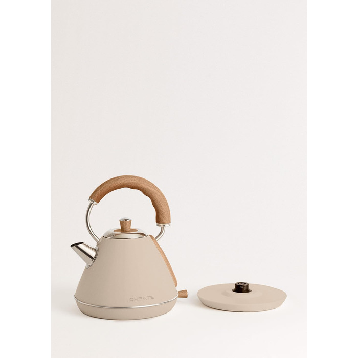 Retro Electric Kettle - Cream White - 1L Capacity, Fast Boil, Auto Shutoff, Anti-Scale Filter, Water Level Indicator
