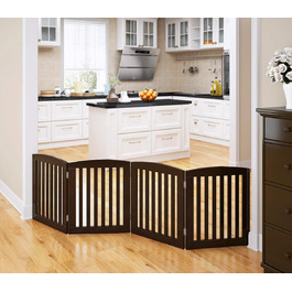 Ворота для собак PAWLAND Holz, розкладні, 60 см, 4 сходинки, для дому, білі (1 шт.)