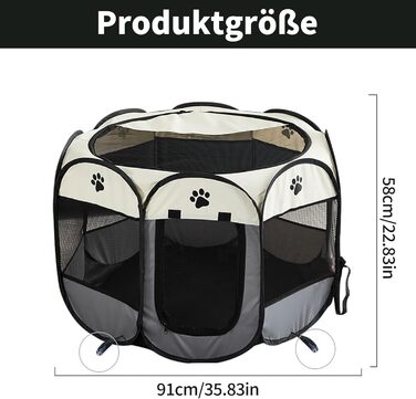 Змінний вольєр для цуценят, портативний вольєр для собак у приміщенні, вольєр для тварин, загородження для собак, кроликів та котів (сірий)