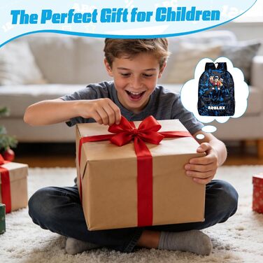 Дитячий рюкзак Yumcute Ro-blx з принтом, велика місткість, для школи та подорожей, мультяшний дизайн