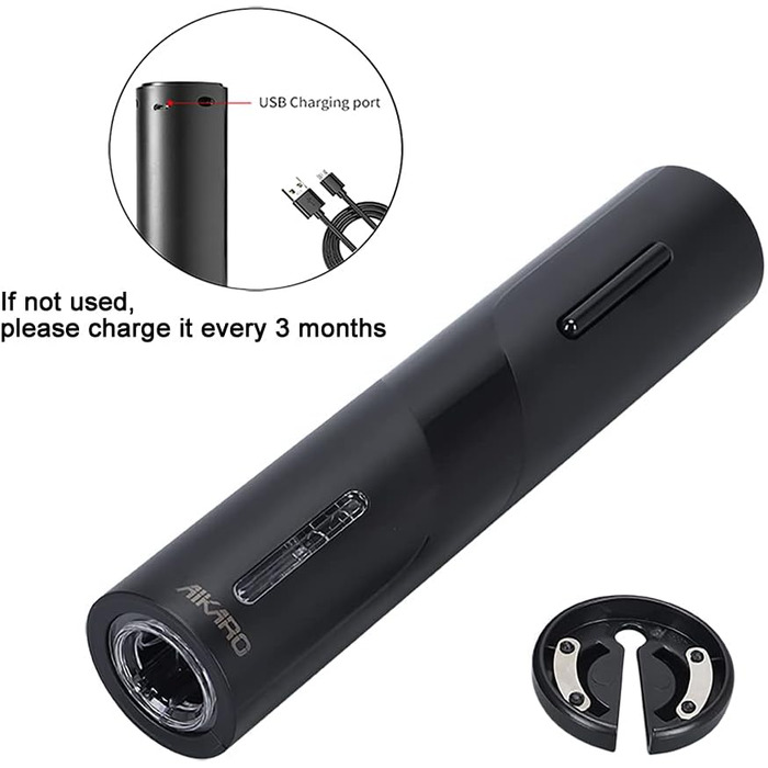 Електричний відкривачка для пляшок вина AIKARO, автоматичний, перезаряджуваний