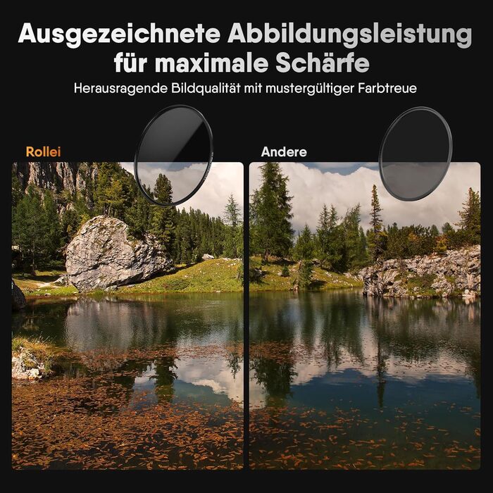 Фільтр Rollei F:X Pro Круглий (77 мм, UV) - фільтр для об'єктивів з високою точністю кольору та відсутністю відблисків