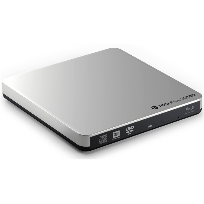 Зовнішній портативний Blu-Ray привід techPulse120 USB 3.0: запис та читання BD, DVD, CD для ноутбука, ПК, Mac OS, Windows