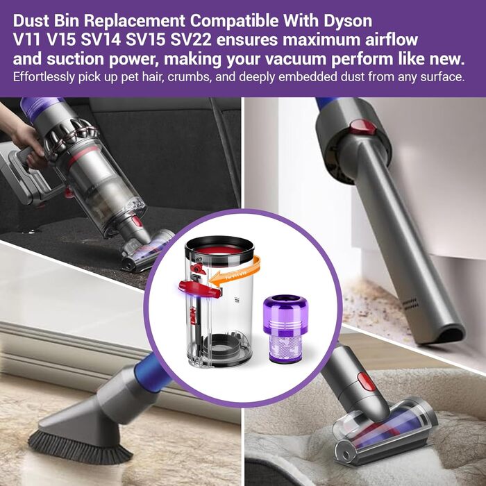 Фільтр HEPA для пилососа Dyson V11/V15 Torque Drive Animal (комплект 2 шт.) - миючий, змінний #DY-970013-02