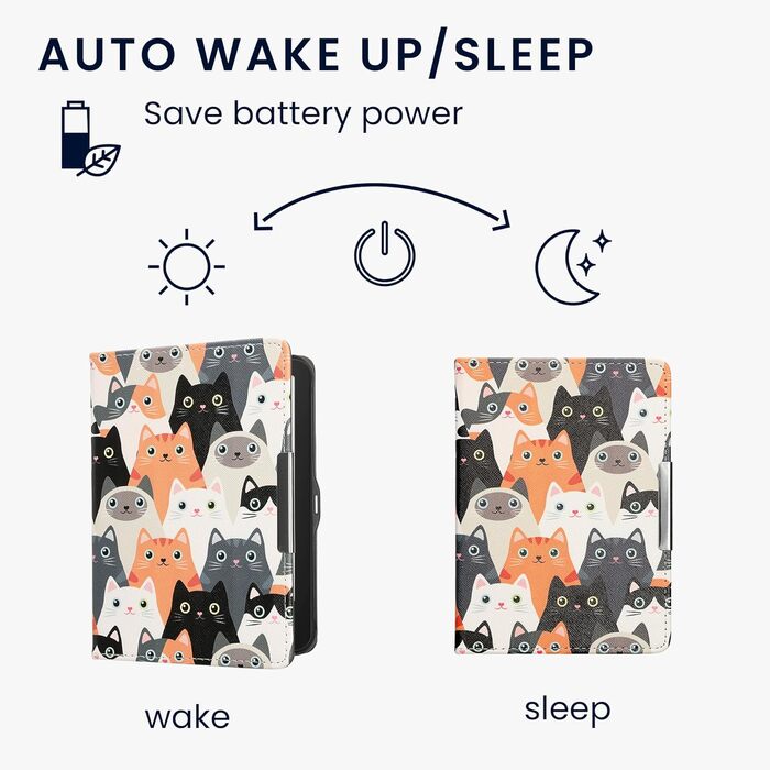 Чохол-книжка kwmobile для Tolino Vision 1/2/3/4 HD - Чохол для eReader з малюнком 