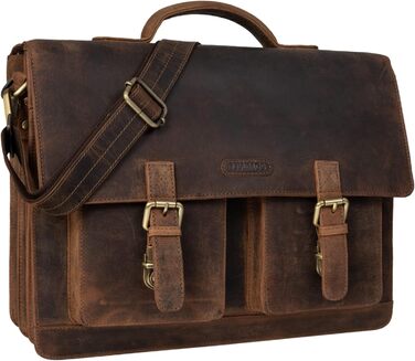 Сумка для ноутбука Leabags Leder Aktentasche чоловіча шкіряна до 15