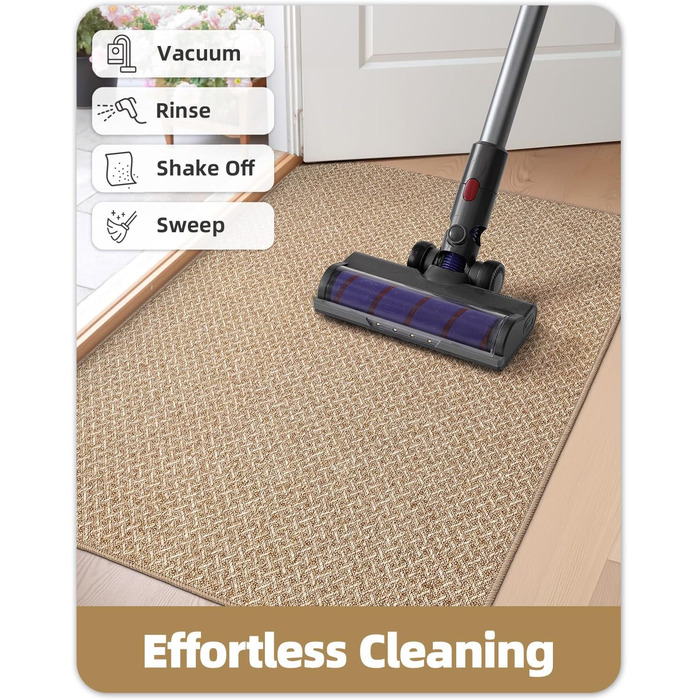 Килимок вхідний COLOR&GEOMETRY 44 x 76 см, протибрудовий килим для дому, нековзкий килимок біля дверей, колір хакі