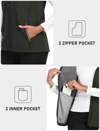 oFiz Softshell жилет Daen: теплий флісовий жилет для туризму та активного відпочинку (зелений, XXL)