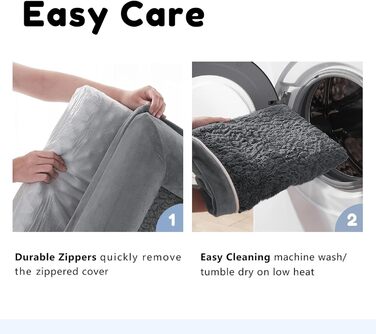 WESTERN HOME Dog Bed Dog Basket Large Dogs Orthopedic Dog Bed Dog Sofa Waterproof 106x76x10cm Dog Beds with Washable Cover Dog Basket Large Dogs, (L 106 x W 76 x H 19 cm, Dark Grey)