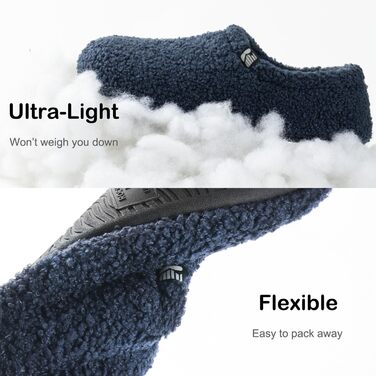 Домашні тапочки RockDove з теплим флісом для жінок, закритий задник, розмір 38/39 EU, темно-синій