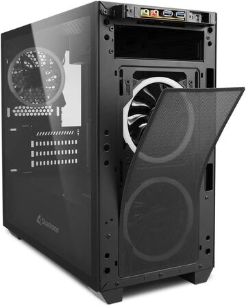 Корпус для ПК Sharkoon V1000 RGB Micro Tower, Micro-ATX, чорний