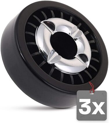 Переносний попільничка Praknu 3 Gluttöter для вулиці та дому: чорний, вітрозахисний, миється в посудомийній машині, стійкий до погодних умов