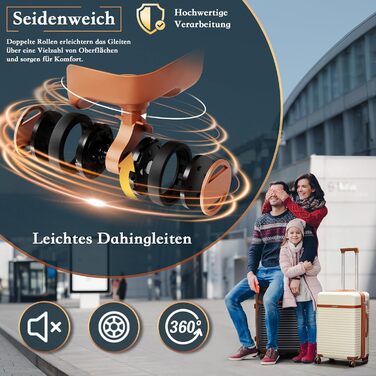 Набір валіз Joyway 5шт з ABS пластику, розширюваний, з TSA-замком. Включає: валізу-тролі, 1 велику сумку та 1 косметичку. Білий набір валіз