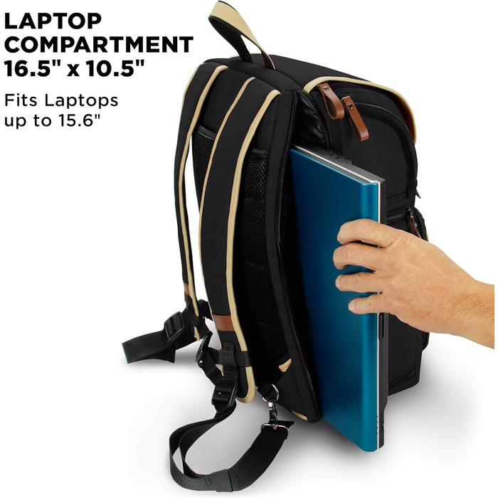 GOgroove Рюкзак для камери: DSLR рюкзак для подорожей, камера, аксесуари, ноутбук, штатив, вологостійкий, чорний