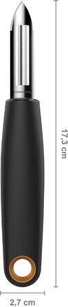 Овочечистка Fiskars Functional Form 18 см, сталь/пластик, чорно-помаранчевий (набір 2 шт) 1014419